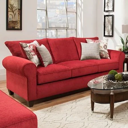 Casual Sofa with Round Arms
